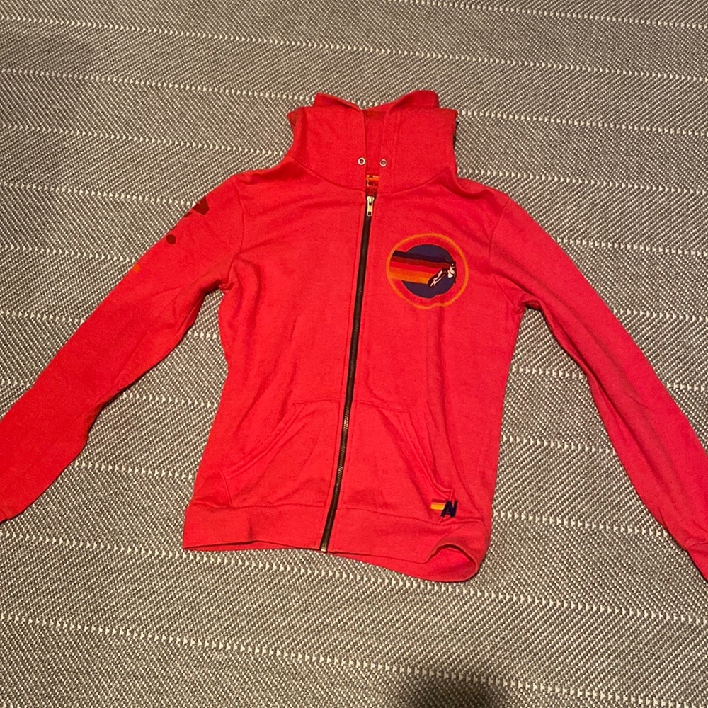Aviator nation red zip